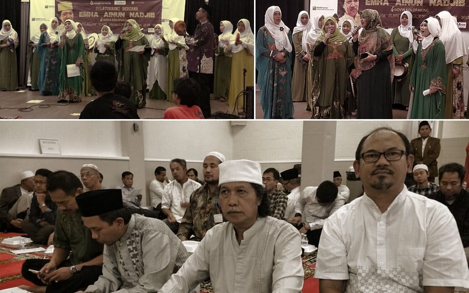 Ibu Via membawakan lagu “Kepada-Mu Kekasihku” dan “Asmara”.