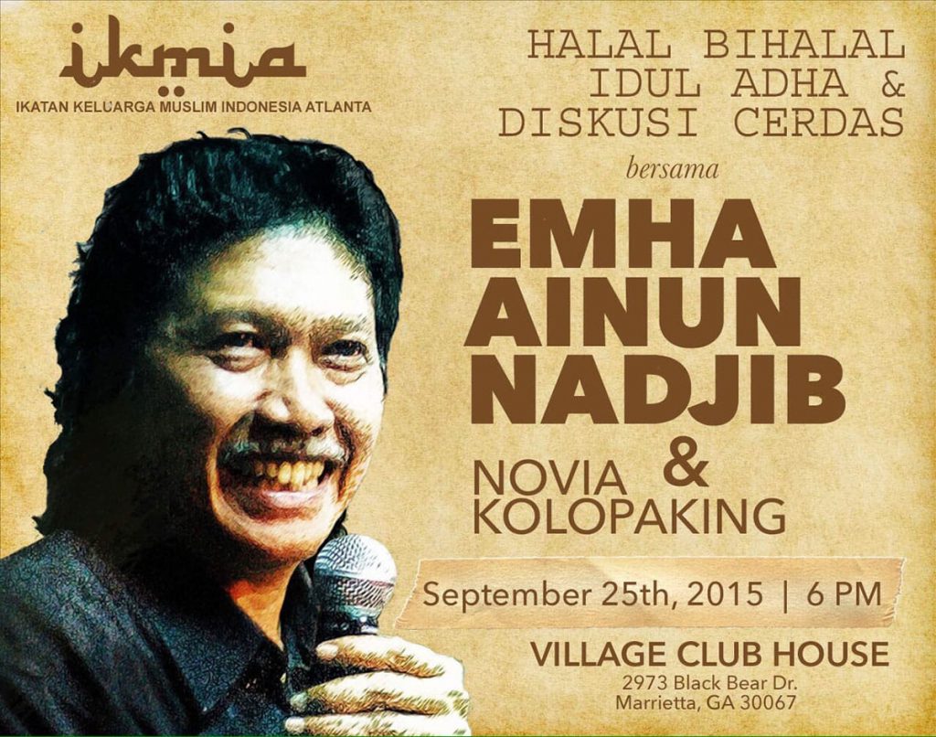 Halal Bihalal Idhul Adha dan Diskusi Cerdas bersama Cak Nun dan Novia Kolopaking